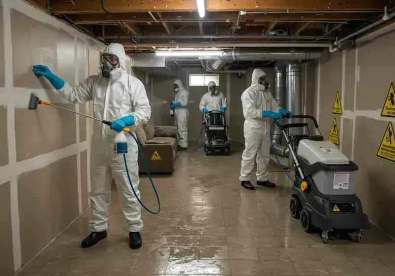 Basement Moisture Removal and Structural Drying process in Goshen, IN